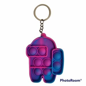 Astronaut Shape Bubble Silicone Keychain